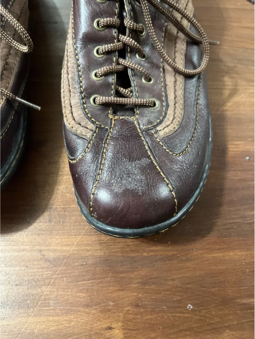 Born Men's Brown Leather Casual Sneakers